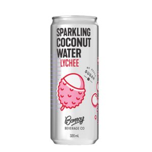 BONSOY-SPARKLING COCONUT WATER LYCHEE 320ML