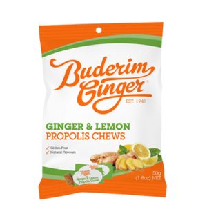 GINGER & LEMON PROPOLIS CHEWS 50G