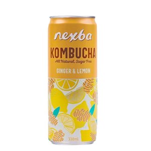 NEXBA KOMBUCHA GINGER & LEMON 330ML